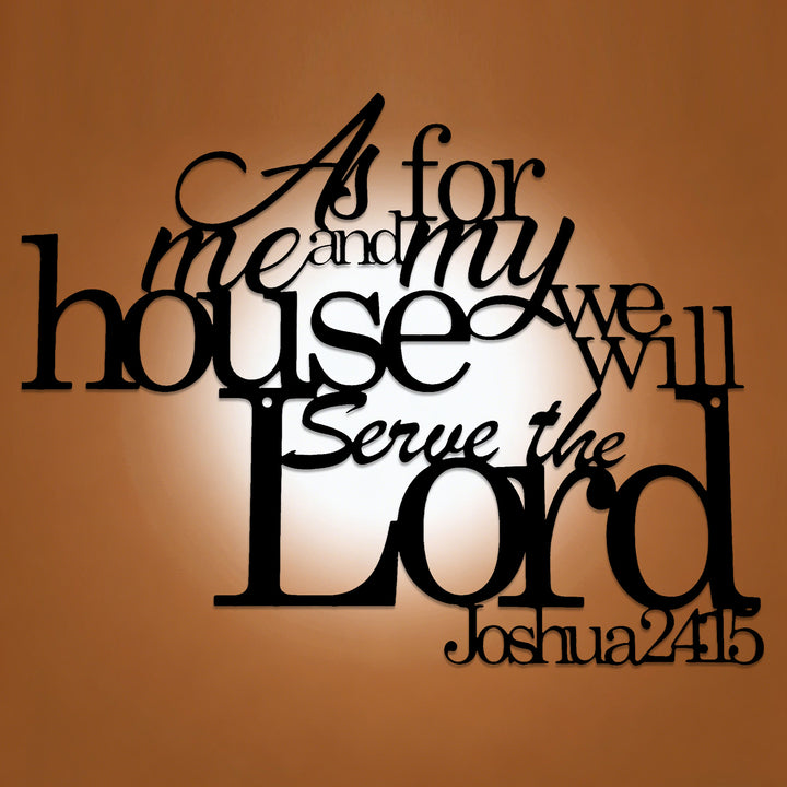 Christianartworkshop As For Me And My House We Will Serve The Lord Joshua 24:15 Metal Wall Decor: A Family Faith Declaration - image 0