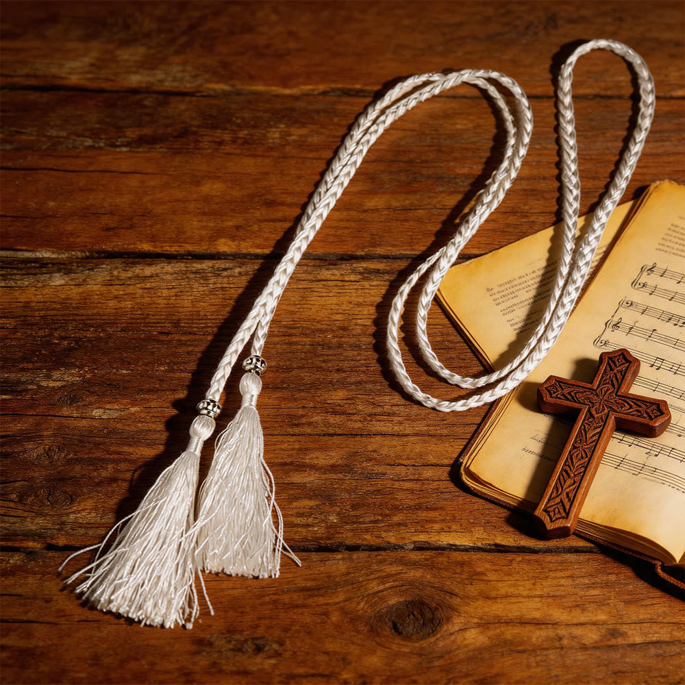Christianartworkshop Braided Cincture with Accents & Tassels: A Sacred Liturgical Accessory - image 7