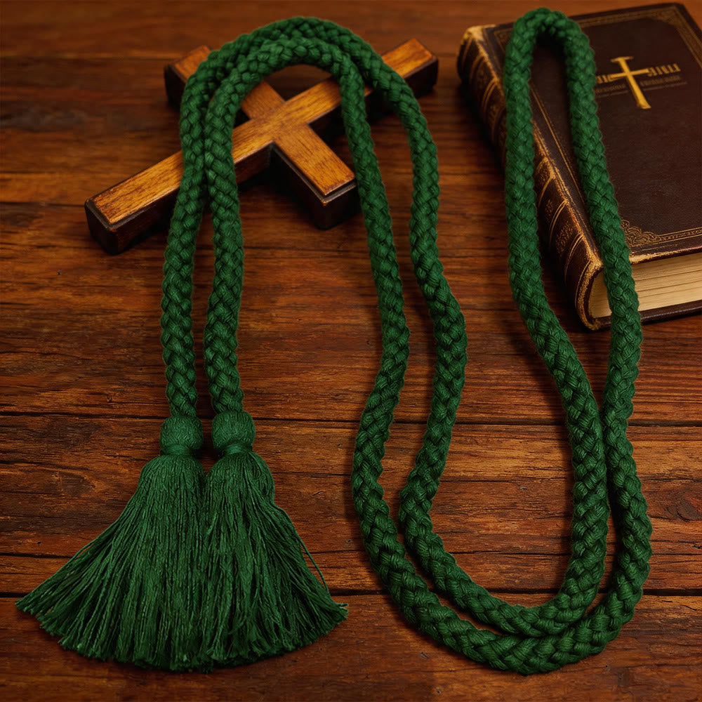 Christianartworkshop Simple Braided Cincture with Hanging Tassels: A Practical Liturgical Belt - image 2