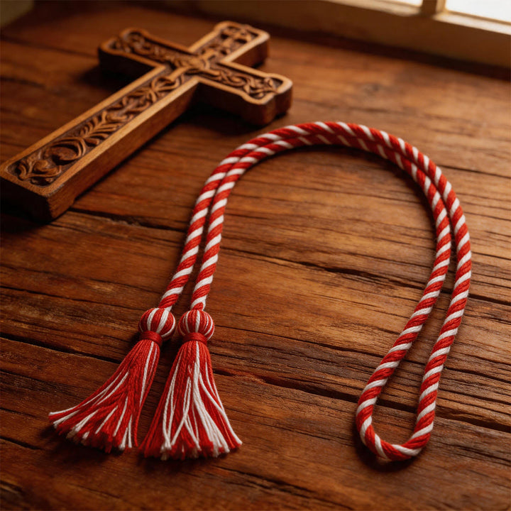 Christianartworkshop Clergy Cincture with Ornate Tassel Accents: A Symbol of Priestly Vocation - image 3
