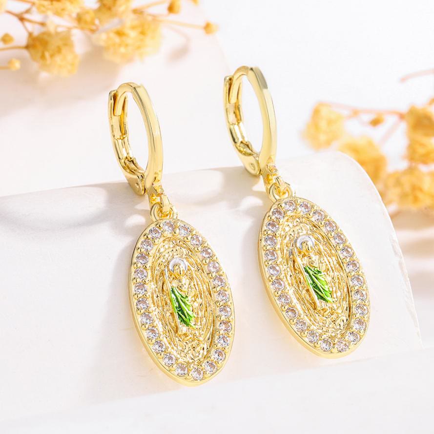 Christianartworkshop Variety-Style Saint Jude & Virgin Mary Earrings with Zircon Halo Collection: A Reminder of Heavenly Grace - St.Jude B - image 13