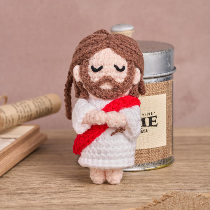 Christianartworkshop Handmade Crochet Jesus Amigurumi Car Pednant: A Symbol of Divine Comfort - image 3