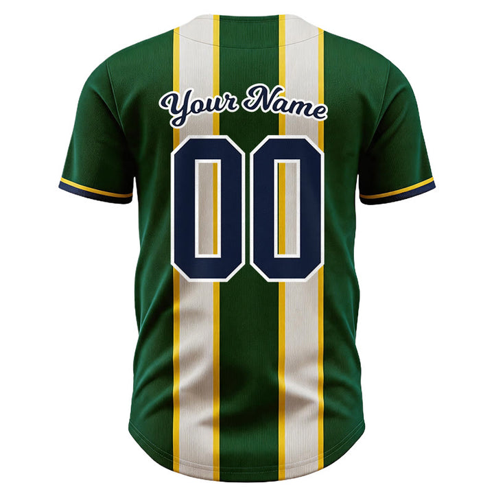 Christianartworkshop Custom Name Number Team Jesus Striped Button Up Baseball Jersey - image 2