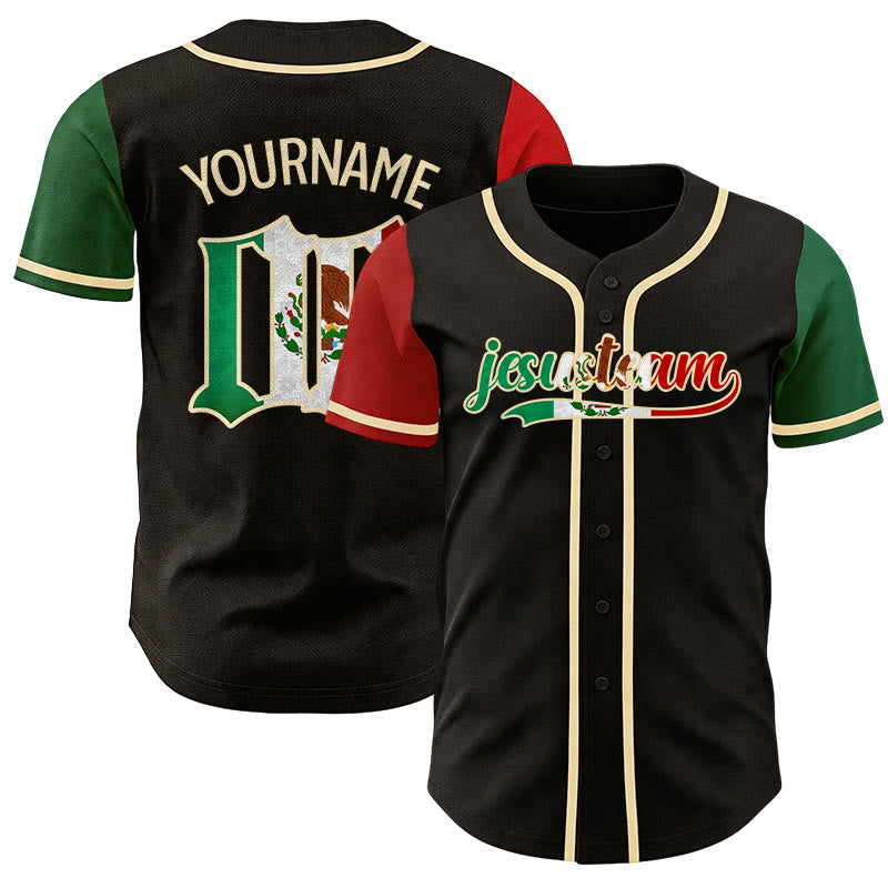 Christianartworkshop Custom Name Number Heritage Faith Jesusteam Sport Baseball Jersey - 5XL - Name & Number Customized - image 0
