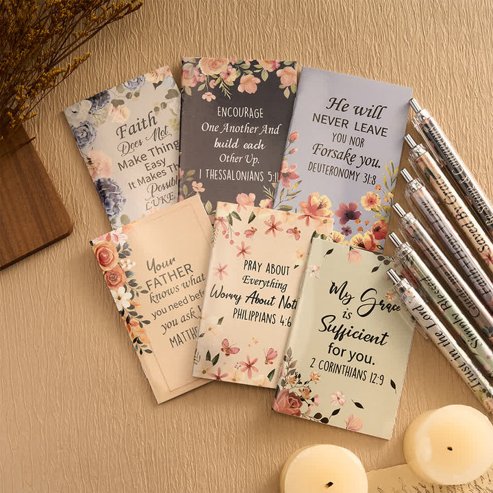 Christianartworkshop Floral Cross Motivational Pens & Bible Verse Notebooks Gift Set - F - image 29