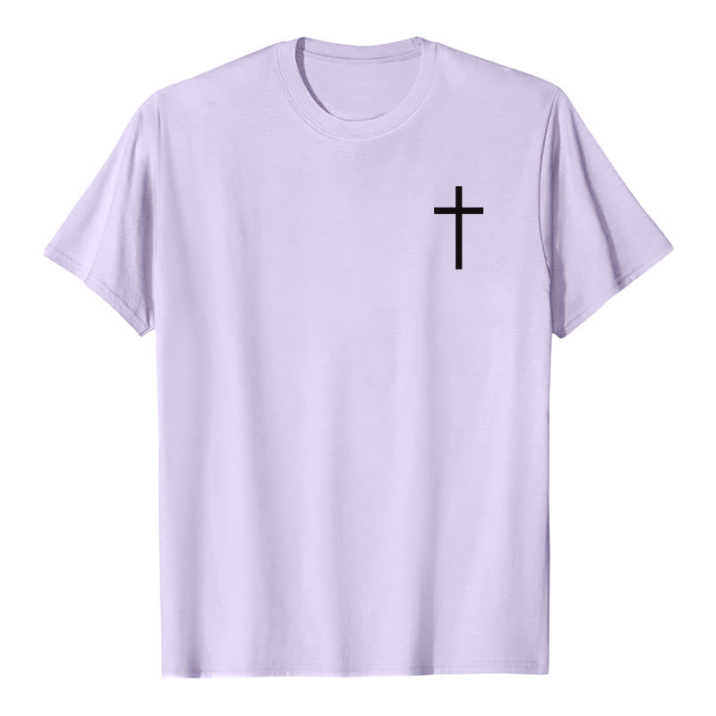 Christianartworkshop As Iron Sharpens Iron Proverbs 27:17 Front Chest Cross Back Scripture Premium Short Sleeve T-Shirt - image 13