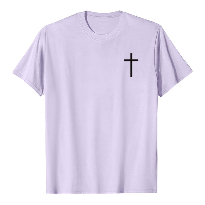 Christianartworkshop As Iron Sharpens Iron Proverbs 27:17 Front Chest Cross Back Scripture Premium Short Sleeve T-Shirt - image 13