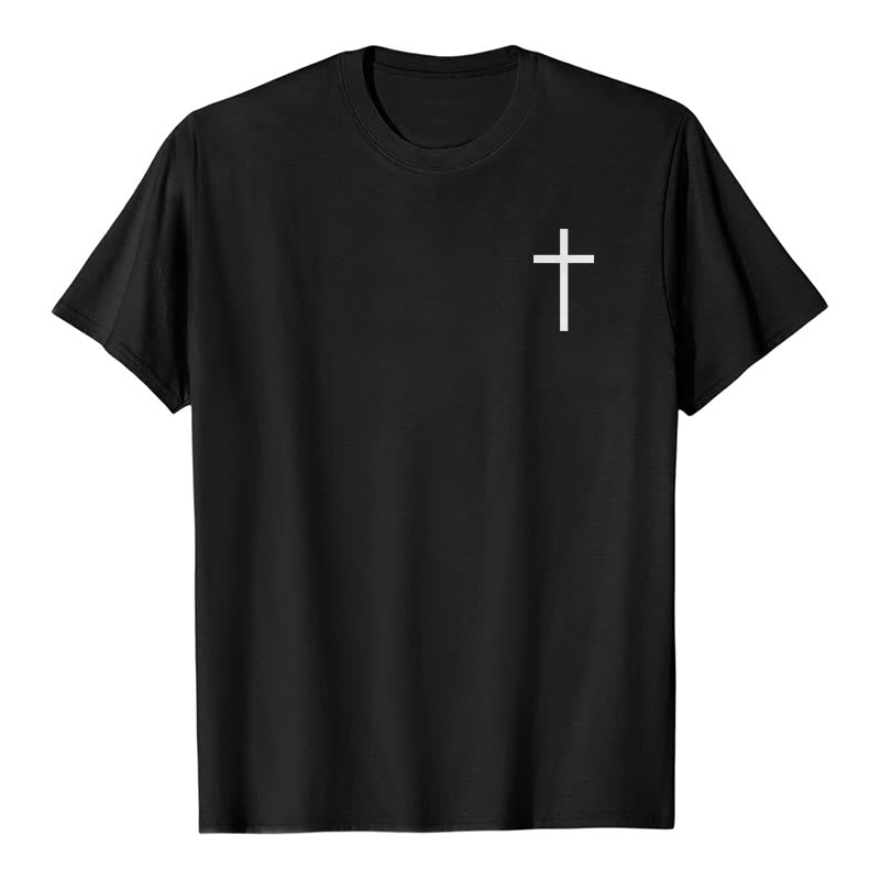 Christianartworkshop For I Know The Plans I Have For You Jeremiah 29:11 Front Chest Cross Back Scripture Premium Short Sleeve T-Shirt - image 4
