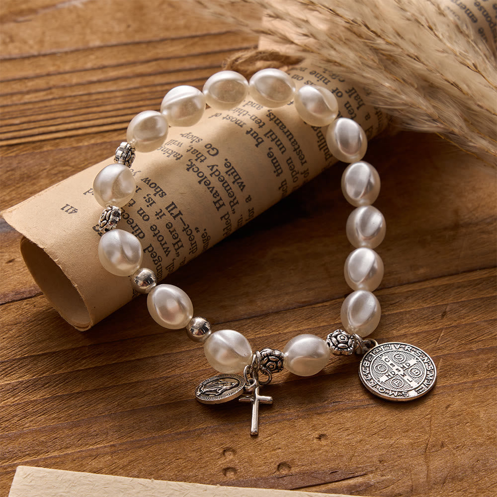 Christianartworkshop Our Lady Miraculous Medal St. Benedict Bracelet - image 4