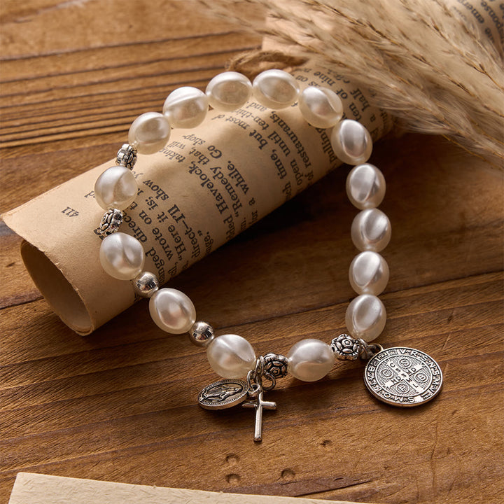 Christianartworkshop Our Lady Miraculous Medal St. Benedict Bracelet - image 4