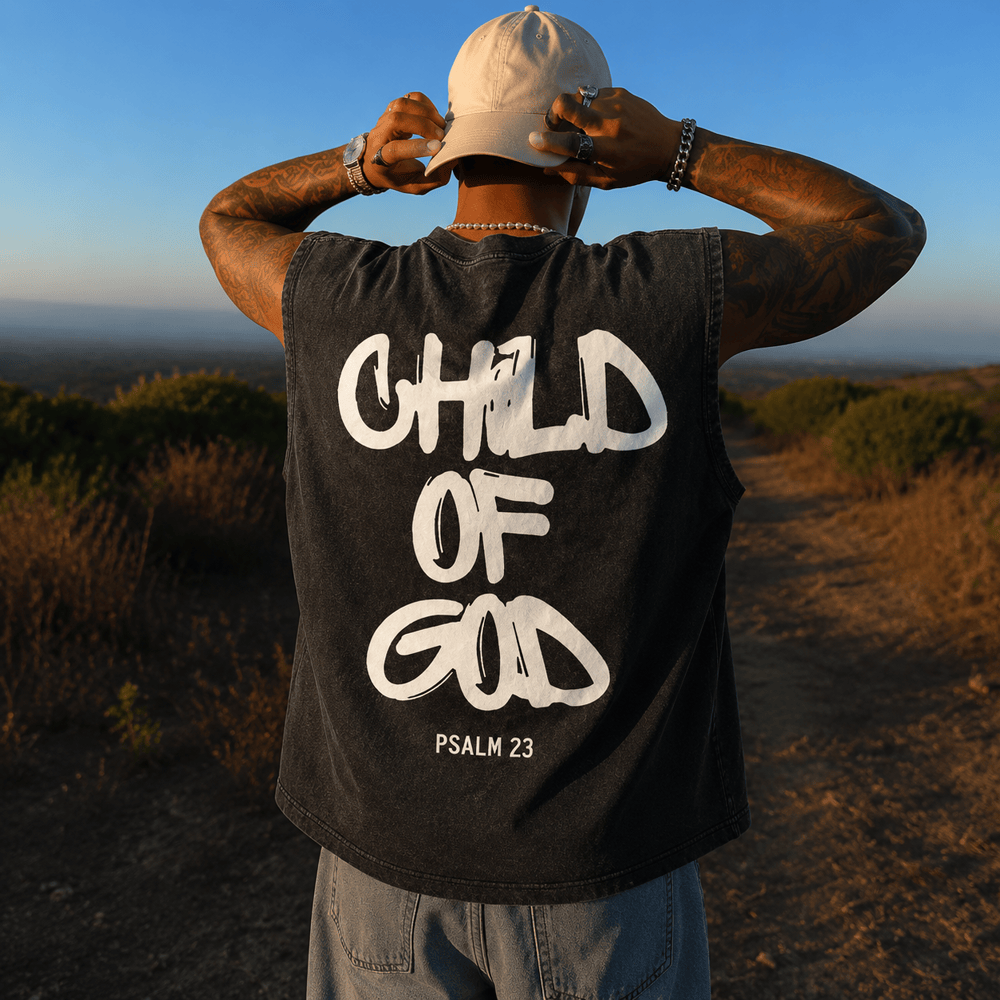 Christianartworkshop CHILD OF GOD Unisex Washed Tank Top - image 0