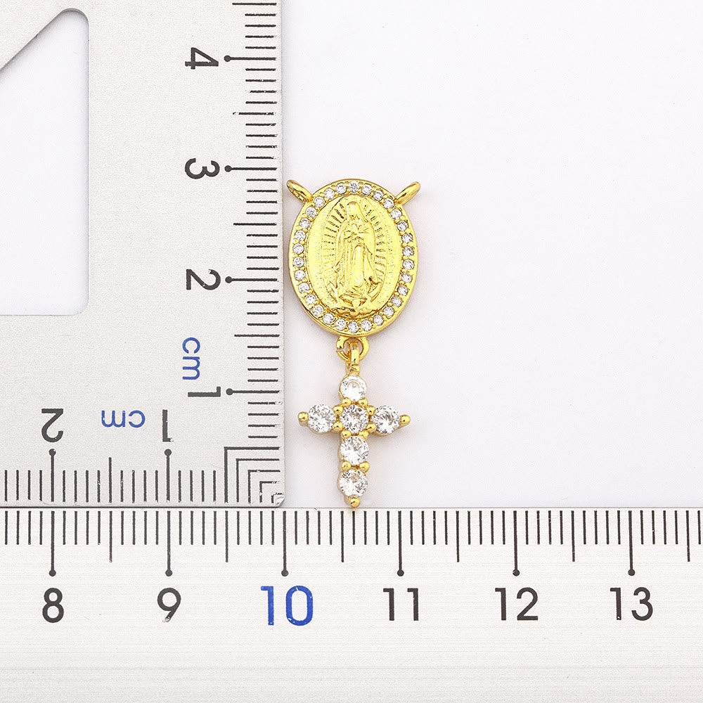 Christianartworkshop Our Lady & Cross Pendant Necklace: Divine Devotion & Timeless Elegance - image 4