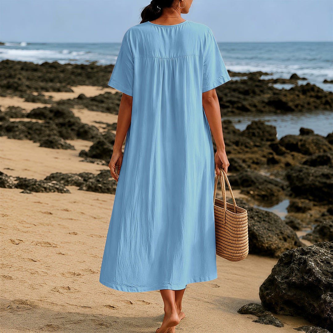 Christianartworkshop "Walk by Faith" 2 Corinthians 5:7 Scripture Print V-Neck Short Sleeve Midi Dress - image 11