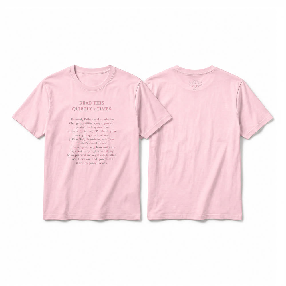Christianartworkshop "Read This Quietly 2 Times" Funny Faith Premium Short Sleeve T-Shirt - Pink - 2XL - image 26