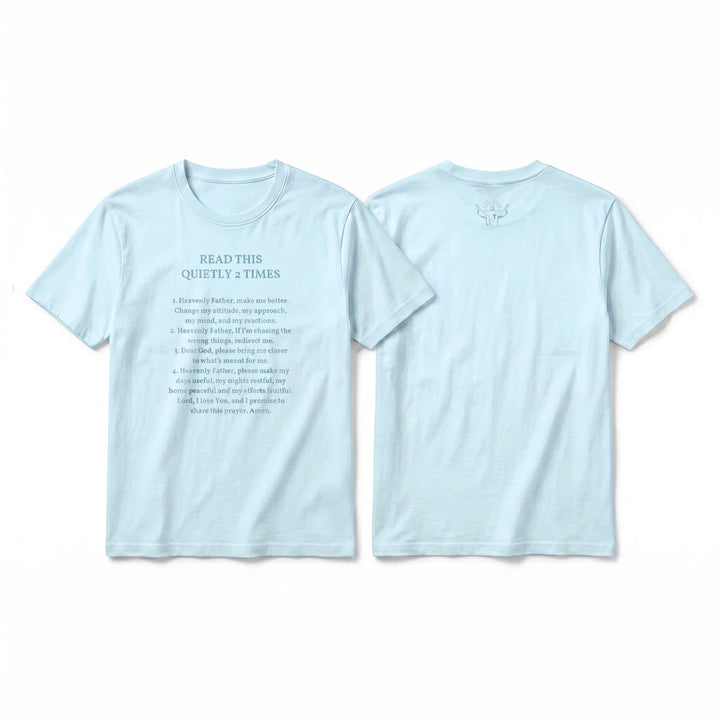 Christianartworkshop "Read This Quietly 2 Times" Funny Faith Premium Short Sleeve T-Shirt - Blue - 2XL - image 17
