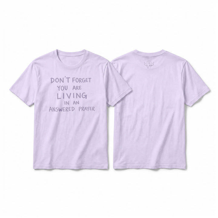 Christianartworkshop Faithful Gratitude "Answered Prayer" Premium Short Sleeve T-Shirt - Purple - 2XL - image 7