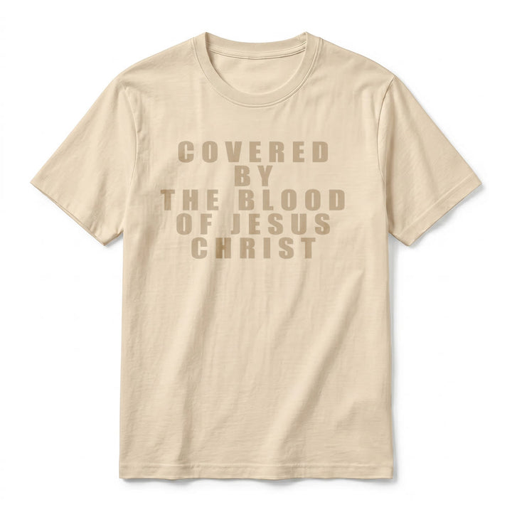 Christianartworkshop "Covered By The Blood Of Jesus Christ" Statement Premium Short Sleeve T-Shirt - image 21