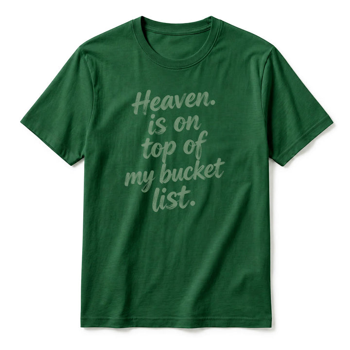 Christianartworkshop "Heaven Is On Top Of My Bucket List" Lavender Premium Short Sleeve T-Shirt - image 23