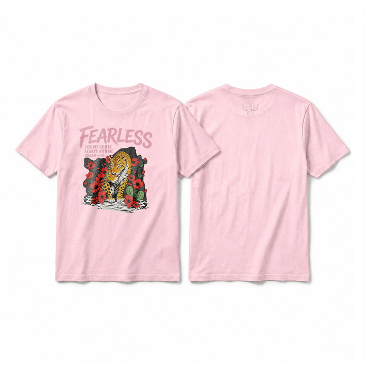 Christianartworkshop "Fearless For My God Is Always With Me" Isaiah 41:10 Premium Short Sleeve T-Shirt - Pink - 2XL - image 25