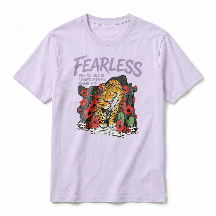 Christianartworkshop "Fearless For My God Is Always With Me" Isaiah 41:10 Premium Short Sleeve T-Shirt - image 5