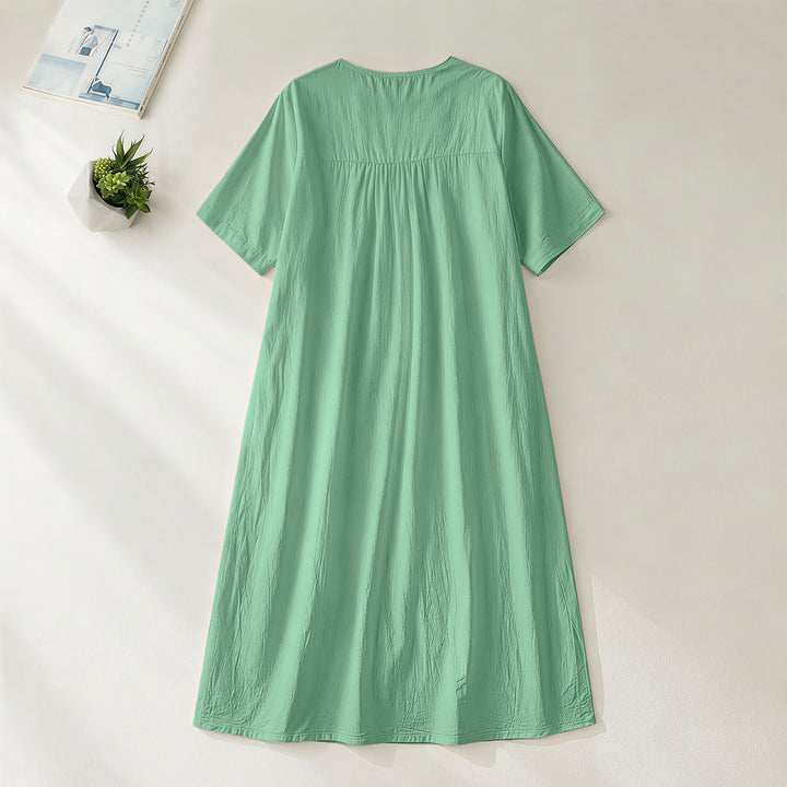 Christianartworkshop Classic "His Grace Still Finds Me" Plaid Print V-Neck Loose Midi Dress - image 18