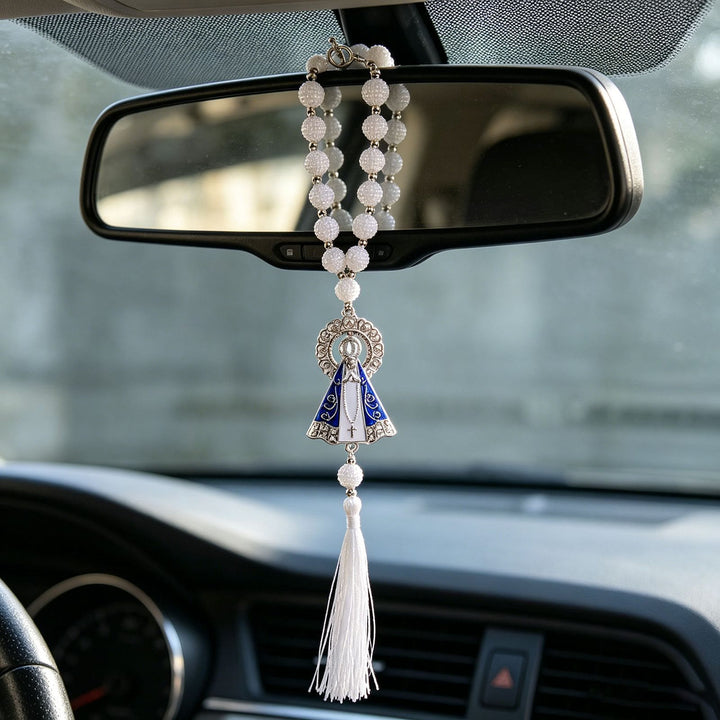 Christianartworkshop Beaded Our Lady of Aparecida Tassel Car Hanging: A Symbol of Gentle Heavenly Protection & Journey Blessings - Our Lady of Aparecida - image 0