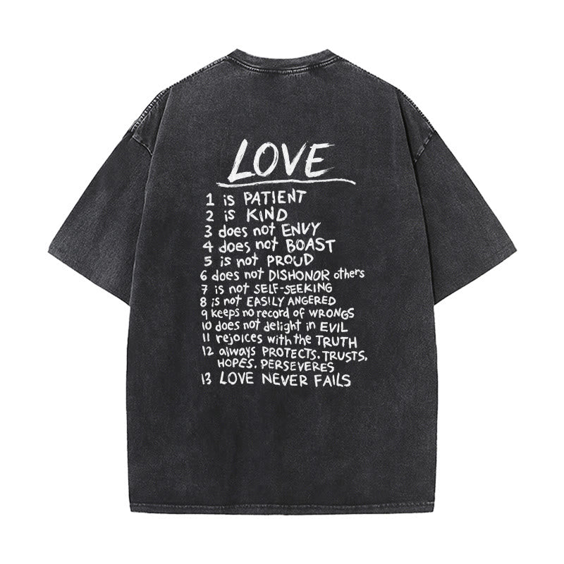 Christianartworkshop "Love Like Jesus" 1 Corinthians 13 Verse Washed Unisex T-Shirt - image 5