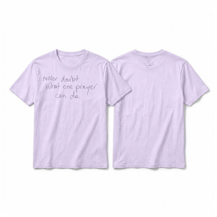 Christianartworkshop "Never Doubt What One Prayer Can Do" Premium Short Sleeve T-Shirt - Purple - 2XL - image 7