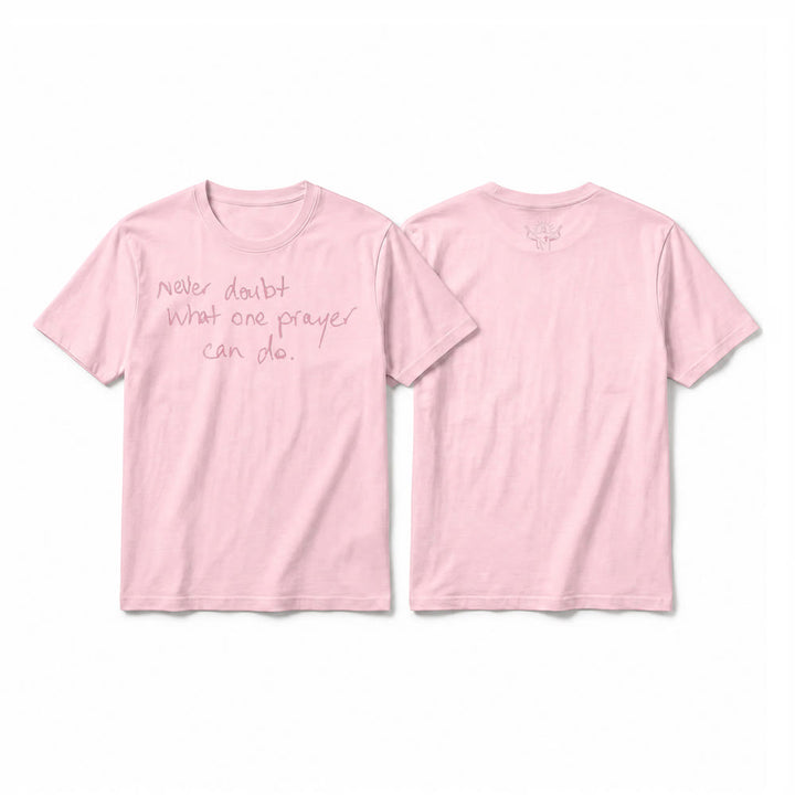 Christianartworkshop "Never Doubt What One Prayer Can Do" Premium Short Sleeve T-Shirt - Pink - 2XL - image 25