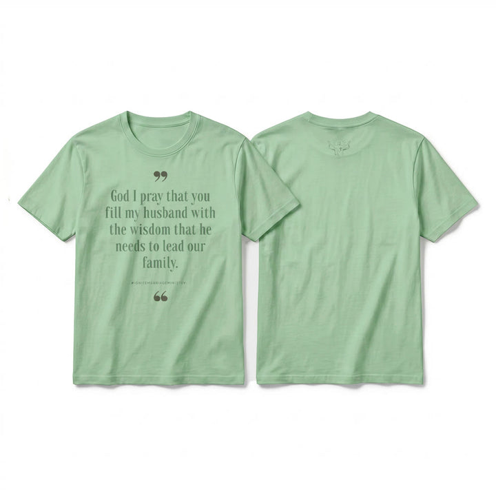 Christianartworkshop "God I Pray That You Fill My Husband With Wisdom" Premium Short Sleeve T-Shirt - Light Green - 2XL - image 22