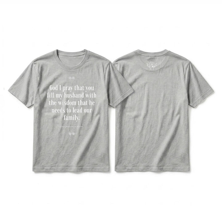 Christianartworkshop "God I Pray That You Fill My Husband With Wisdom" Premium Short Sleeve T-Shirt - Grey - 2XL - image 19