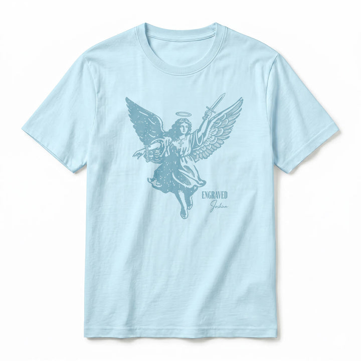 Christianartworkshop "Engraved Joshua" Warrior Angel Premium Short Sleeve T-Shirt - image 8
