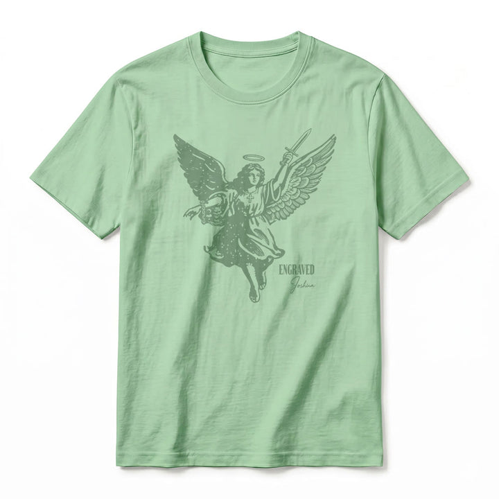 Christianartworkshop "Engraved Joshua" Warrior Angel Premium Short Sleeve T-Shirt - image 23