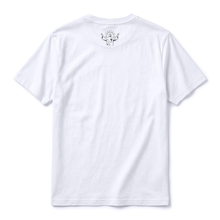 Christianartworkshop "There Was Jesus" Floral & Butterfly Premium Short Sleeve T-Shirt - image 3