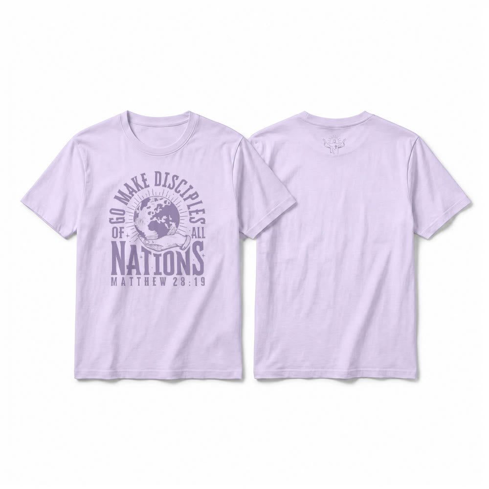 Christianartworkshop "Go Make Disciples of All Nations Matthew 28:19" Premium Short Sleeve T-Shirt - Purple - 2XL - image 16