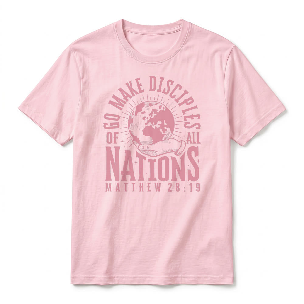 Christianartworkshop "Go Make Disciples of All Nations Matthew 28:19" Premium Short Sleeve T-Shirt - image 26