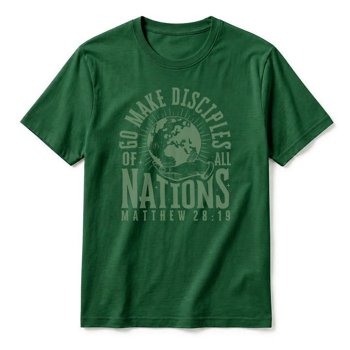 Christianartworkshop "Go Make Disciples of All Nations Matthew 28:19" Premium Short Sleeve T-Shirt - image 8