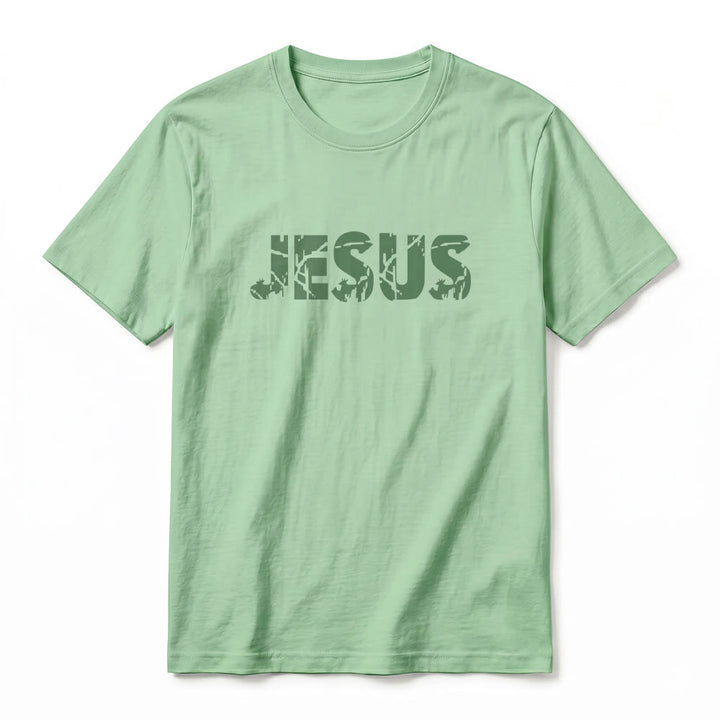 Christianartworkshop "JESUS" Mountain Cross Premium Short Sleeve T-Shirt - image 23