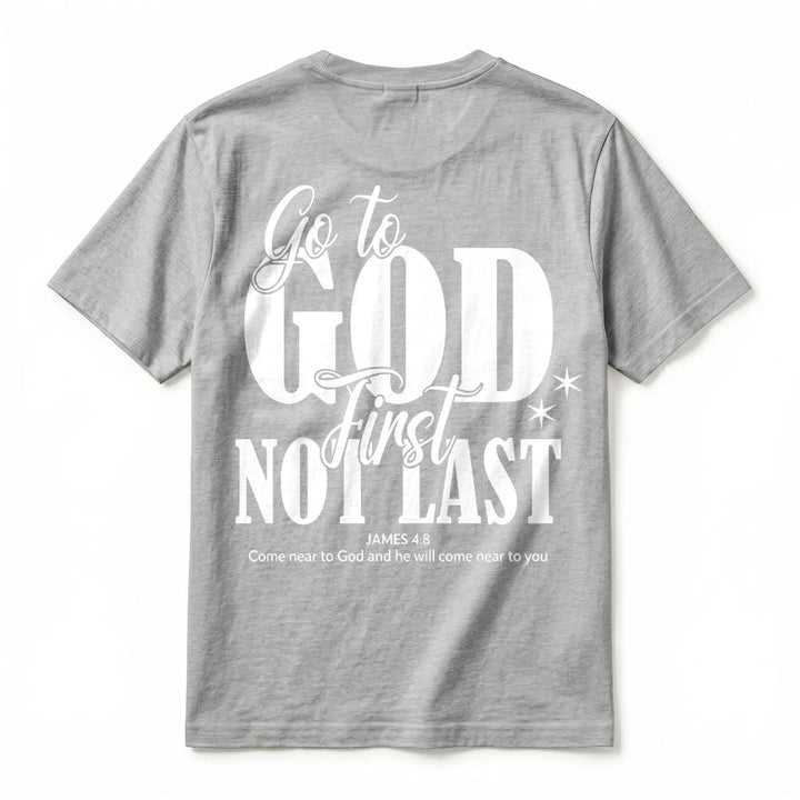 Christianartworkshop "Go to God First" Faith Reminder Premium Short Sleeve T-Shirt - image 24