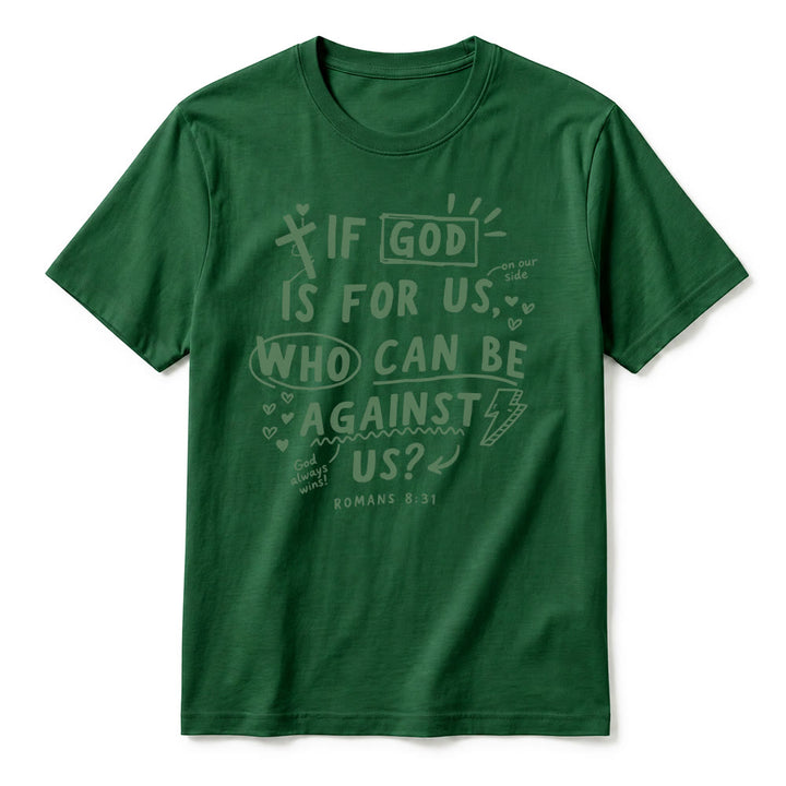 Christianartworkshop "If God Is For Us Who Can Be Against Us Romans 8:31" Premium Short Sleeve T-Shirt - image 11