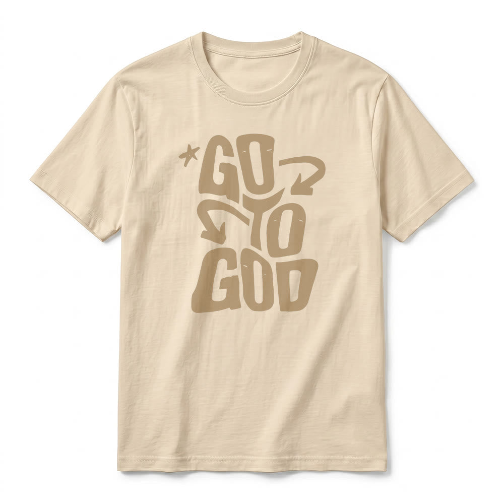 Christianartworkshop "Go To God" Star Accent Premium Short Sleeve T-Shirt - image 5