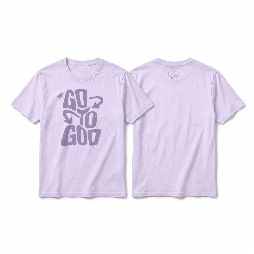 Christianartworkshop "Go To God" Star Accent Premium Short Sleeve T-Shirt - Purple - 2XL - image 16