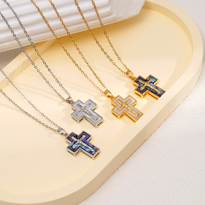 Christianartworkshop Layered Crucifix Cross Pendant Necklace: A Symbol of Redemption and Everlasting Grace - image 7