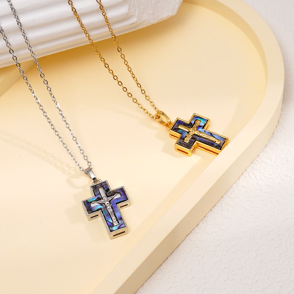 Christianartworkshop Layered Crucifix Cross Pendant Necklace: A Symbol of Redemption and Everlasting Grace - image 2