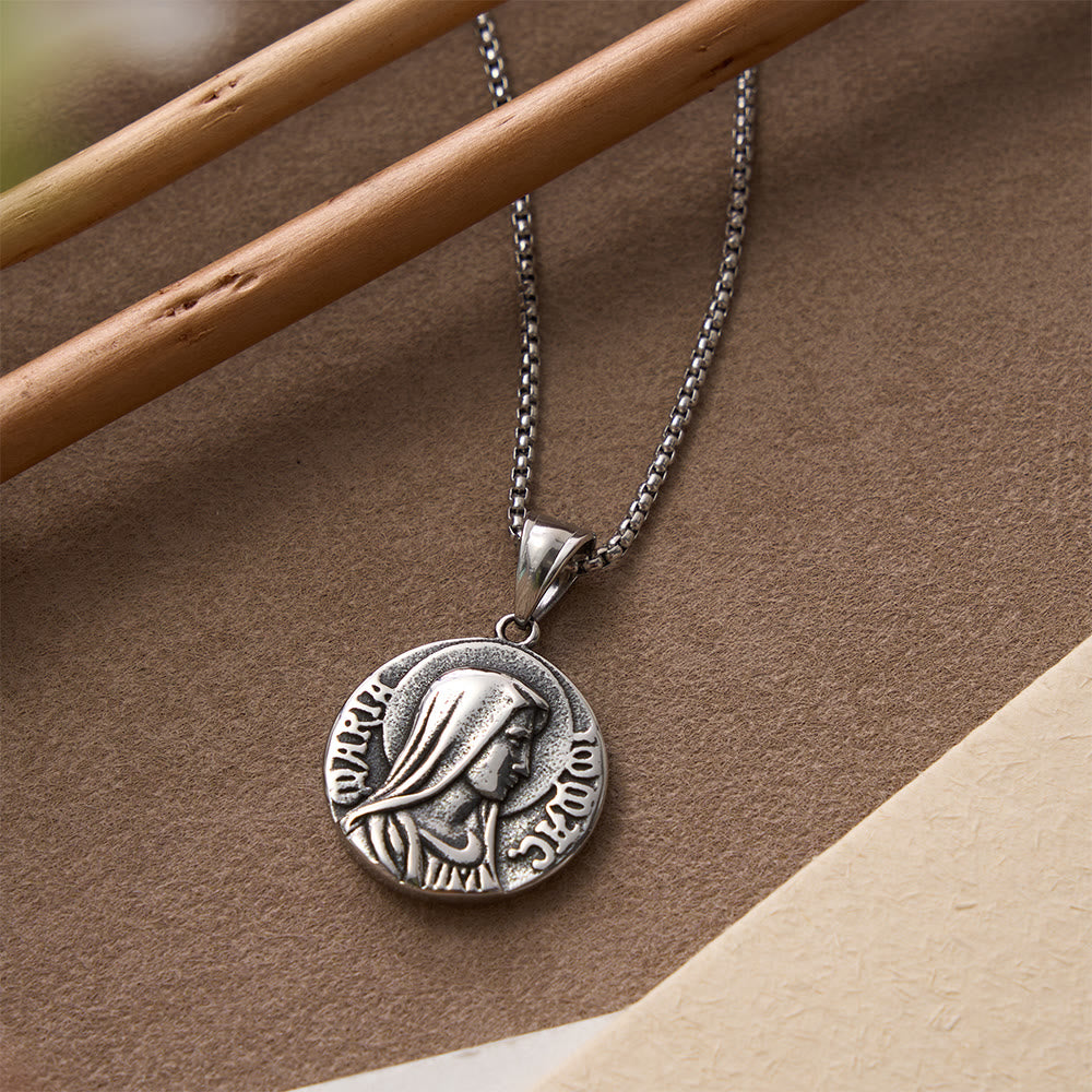 Christianartworkshop Classic Style Jesus & Mary Two Style Icon Faith Pendant Necklace - image 4