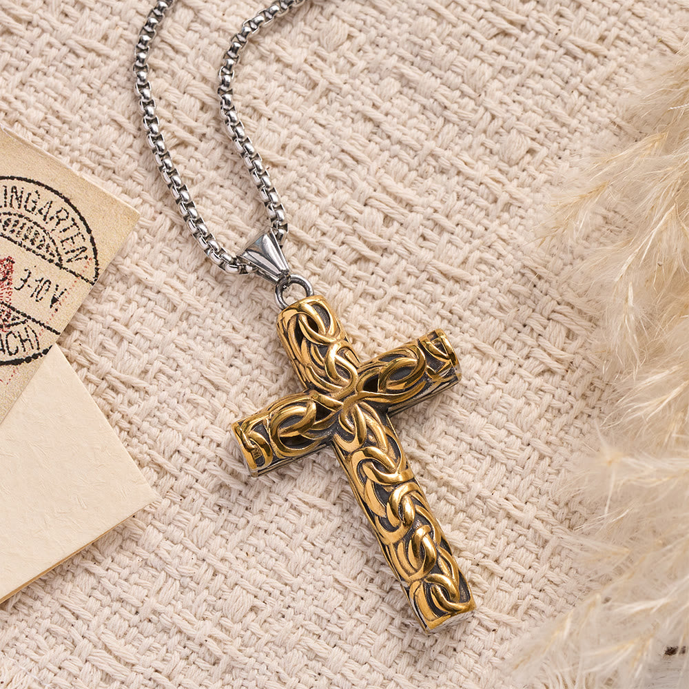 Christianartworkshop Hollow Twisted Knot Relief Cross Pendant Necklace: Timeless Emblem of Gentle Heavenly Guardianship - image 14