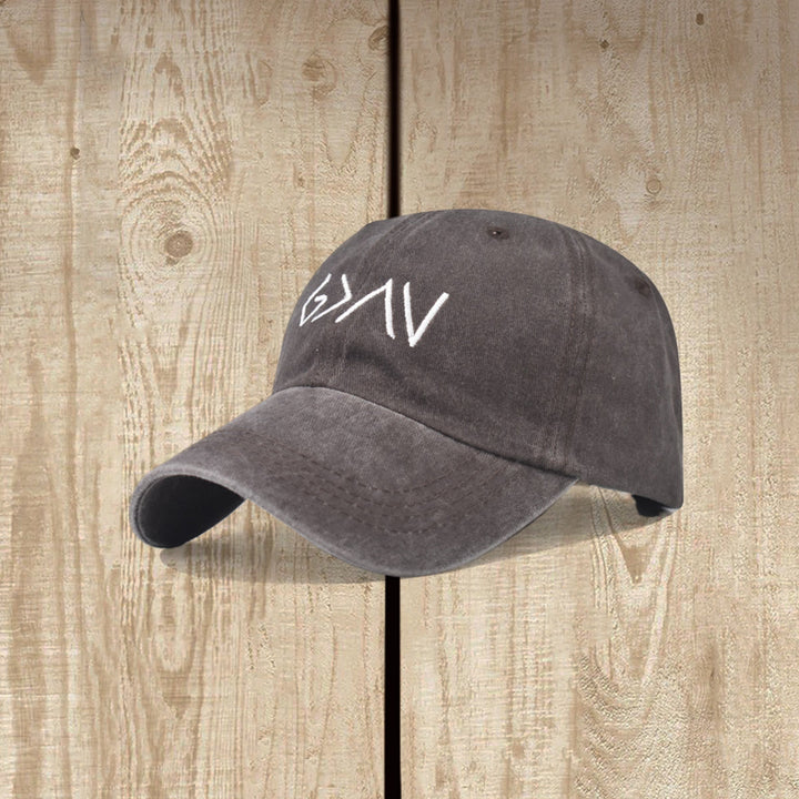 Christianartworkshop Greater Than Hardship Minimal Arrow Symbol Embroidery Washed Baseball Cap - Coffee - image 11