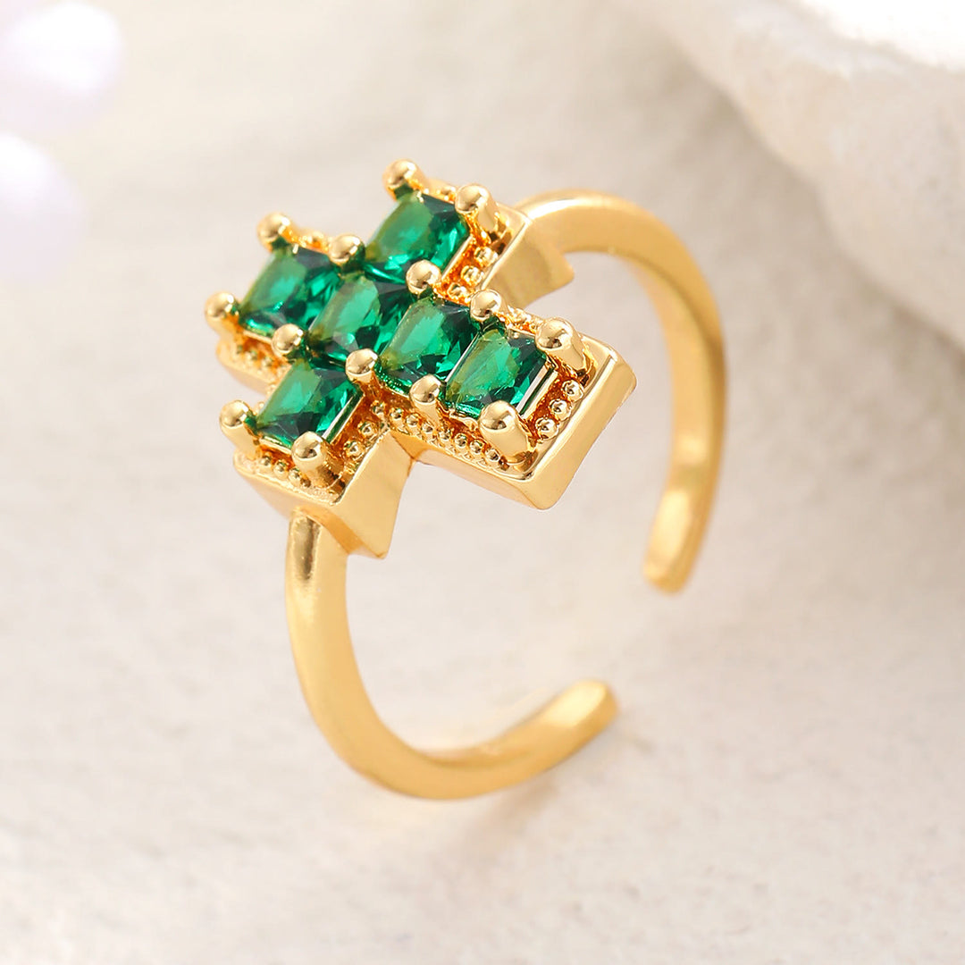 Christianartworkshop Multi-Tone Framed Cross Adjustable Faith Ring: Timeless Emblem of Unshakable Sacred Faith - image 12