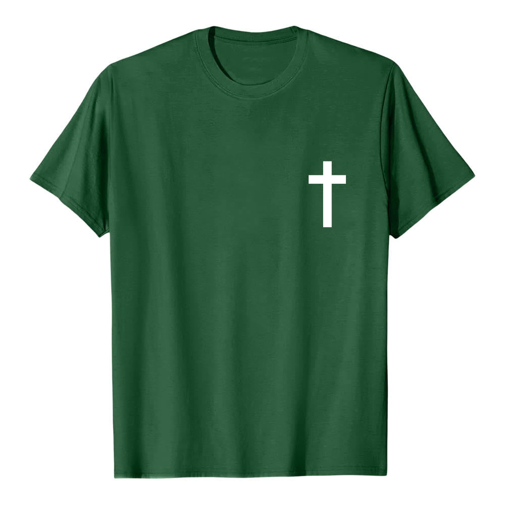 Christianartworkshop Front Cross Back Vertical Distressed JESUS The Way The Truth The Life Premium Short Sleeve T-Shirt - image 7