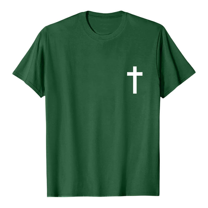 Christianartworkshop Front Cross Back Vertical Distressed JESUS The Way The Truth The Life Premium Short Sleeve T-Shirt - image 7